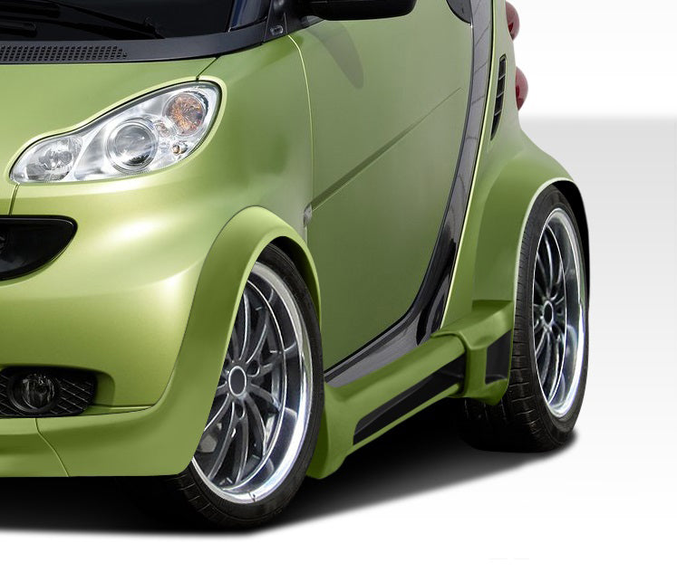 Extreme Dimensions Duraflex GT300 Wide Body Side Skirts Compatible With 2008-2016 Smart ForTwo - 4 Piece - 107840