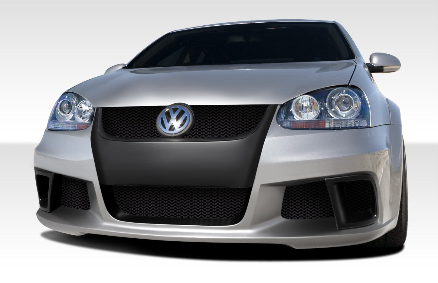 Extreme Dimensions Duraflex R-GT Wide Body Front Bumper Cover Compatible With 2005-2010 Volkswagen Jetta - 3 Piece - 107875