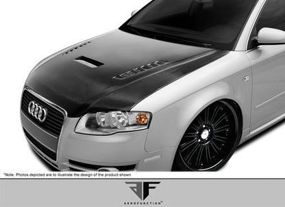 Aero Function AF-1 Carbon Hood Compatible With 2006-2008 Audi A4 - 1 Piece - 107901