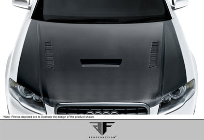 Aero Function AF-1 Carbon Hood Compatible With 2006-2008 Audi A4 - 1 Piece - 107901