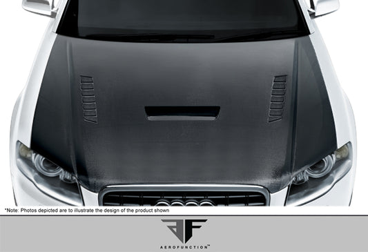 Aero Function AF-1 Carbon Hood Compatible With 2006-2008 Audi A4 - 1 Piece - 107901