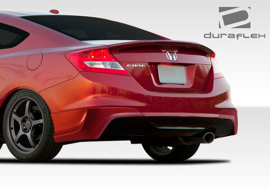 Extreme Dimensions Duraflex H-Sport Rear Lip Add On Spoiler Compatible With 2012-2013 Honda Civic - 2 Piece - 107953