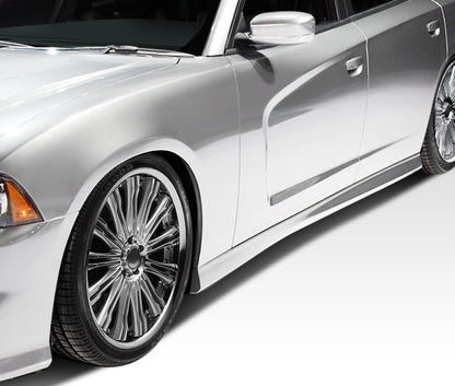 Extreme Dimensions Duraflex SRT Look Side Skirts Compatible With 2011-2023 Dodge Charger - 2 Piece - 108036