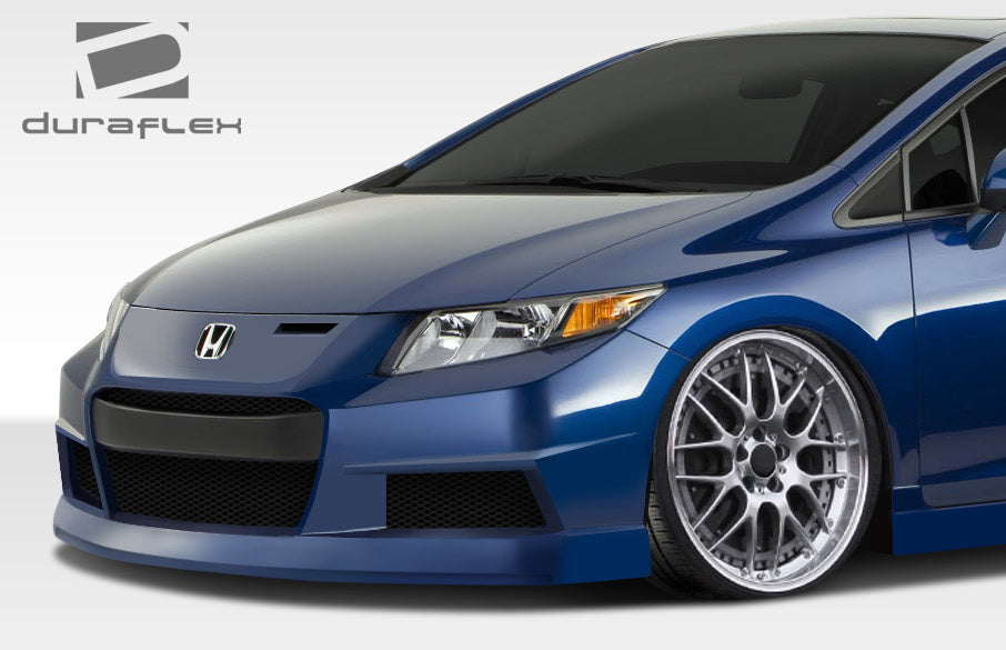 Extreme Dimensions Duraflex Bisimoto Front Bumper Cover Compatible With 2012-2013 Honda Civic - 1 Piece - 108096