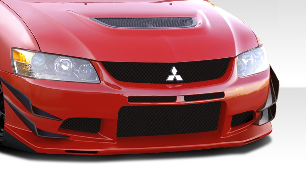 Extreme Dimensions Duraflex VT-X Front Bumper Cover Compatible With 2003-2006 Mitsubishi Evolution - 1 Piece - 108252