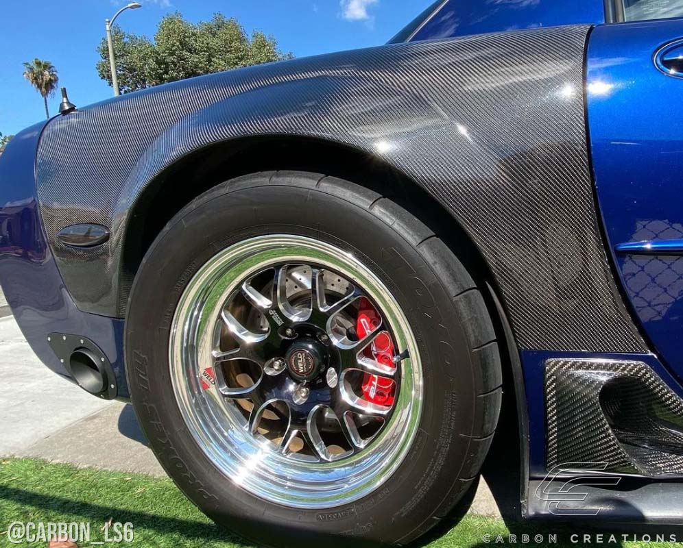 Carbon Creations ZR Edition RearRear Fenderss Compatible With 1997-2004 Chevrolet Corvette Convertible - 2 Piece - 108375