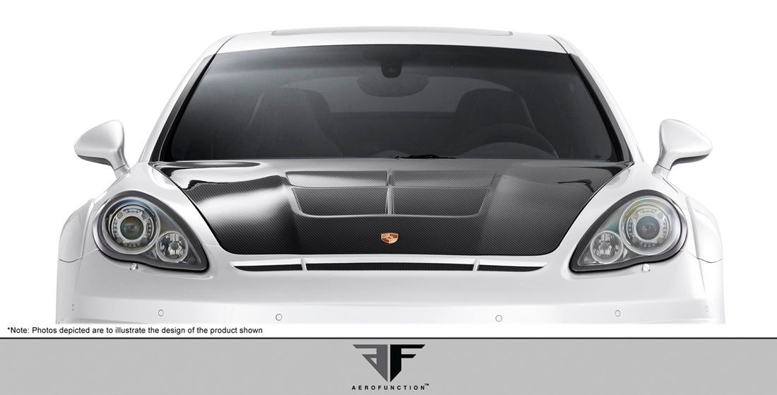 Aero Function AF-1 Carbon Hood Compatible With 2010-2015 Porsche Panamera - 1 Piece - 108391