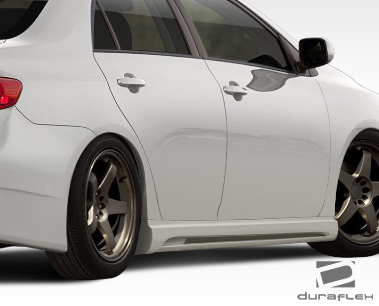 Extreme Dimensions Duraflex W-1 Side Skirts Compatible With 2009-2013 Toyota Corolla - 2 Piece - 108399