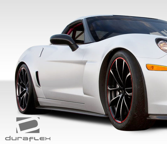 Extreme Dimensions Duraflex GT500 Side Skirts Compatible With 2005-2013 Chevrolet Corvette - 2 Piece - 108408