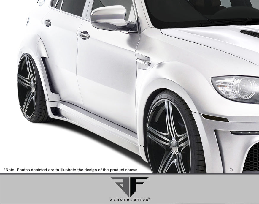 Aero Function AF-5 Wide Body Side Skirts Compatible With 2008-2014 BMW X6 - 2 Piece - 108719