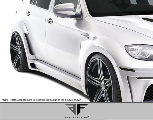 Aero Function AF-5 Wide Body Side Skirts Compatible With 2008-2014 BMW X6 - 2 Piece - 108719