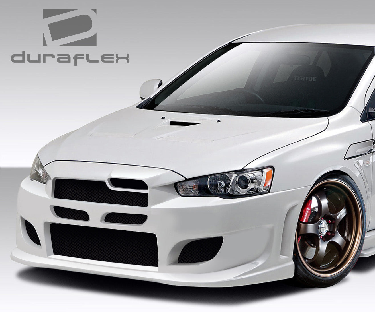 Extreme Dimensions Duraflex I-Spec Front Bumper Cover Compatible With 2008-2017 Mitsubishi Lancer - 1 Piece - 108777
