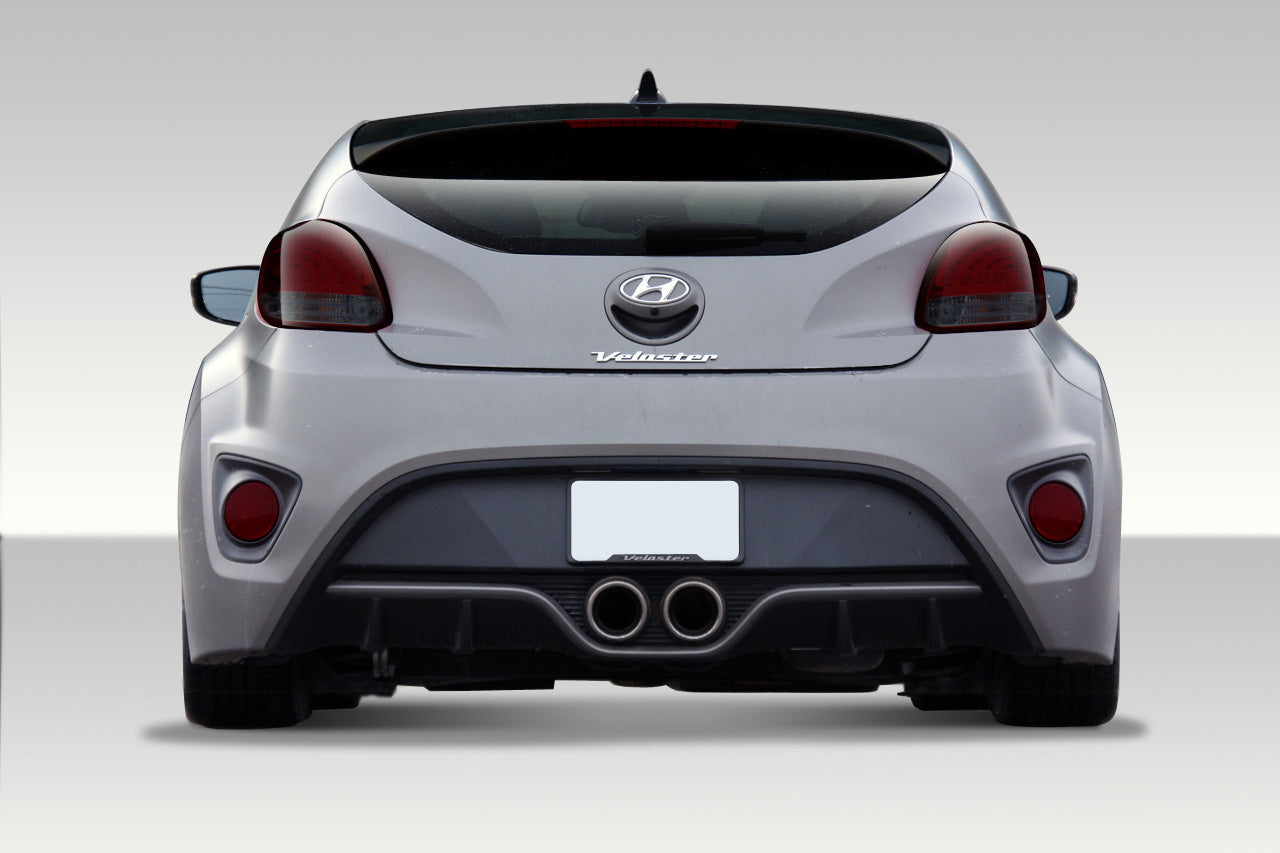 Extreme Dimensions Duraflex Turbo Look Rear Bumper Cover Compatible With 2012-2017 Hyundai Veloster - 1 Piece - 108847