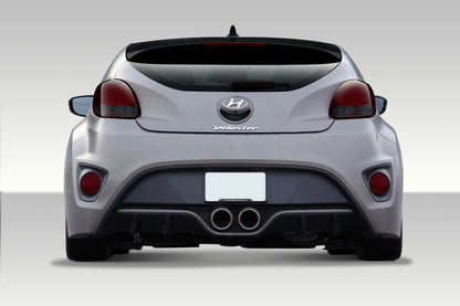 Extreme Dimensions Duraflex Turbo Look Rear Bumper Cover Compatible With 2012-2017 Hyundai Veloster - 1 Piece - 108847