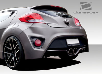 Extreme Dimensions Duraflex Turbo Look Rear Bumper Cover Compatible With 2012-2017 Hyundai Veloster - 1 Piece - 108847