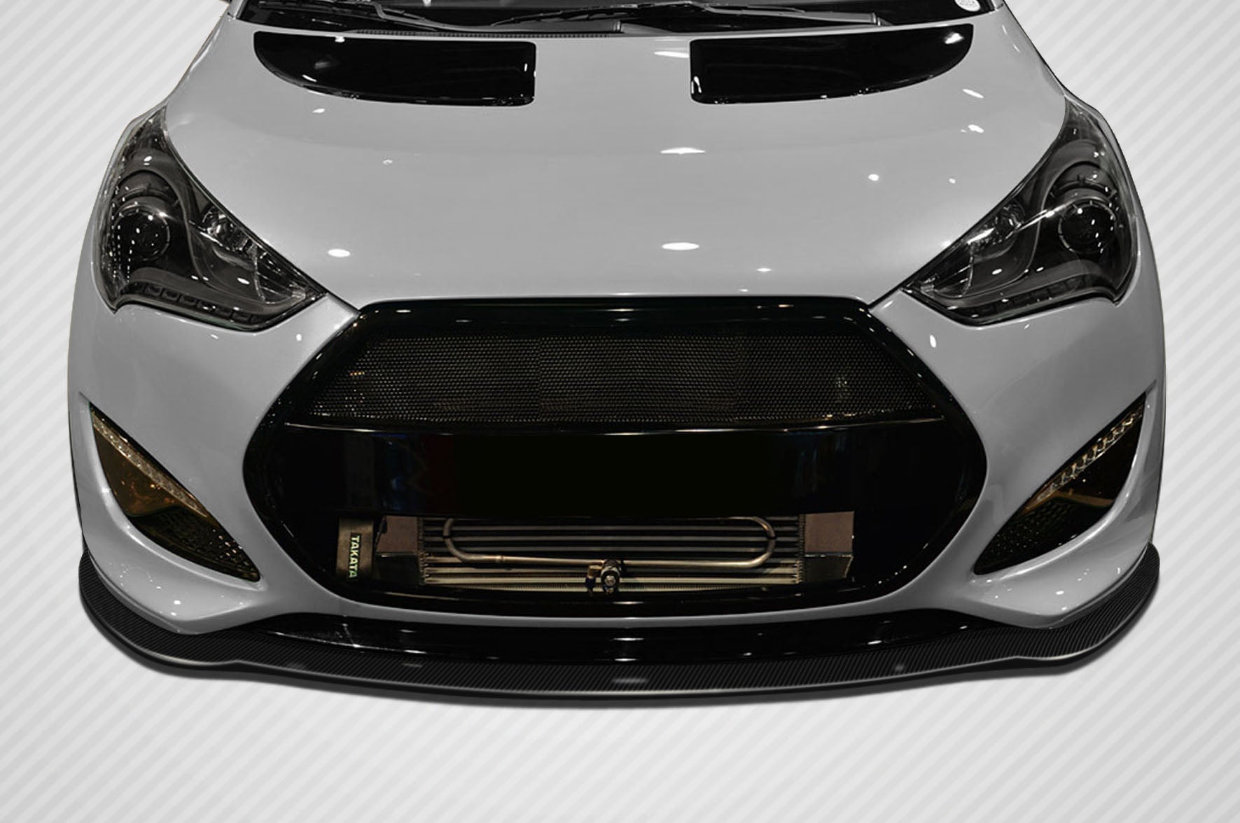 Carbon Creations GT Racing Front Lip Spoiler Compatible With 2012-2017 Hyundai Veloster - 1 Piece - 108900