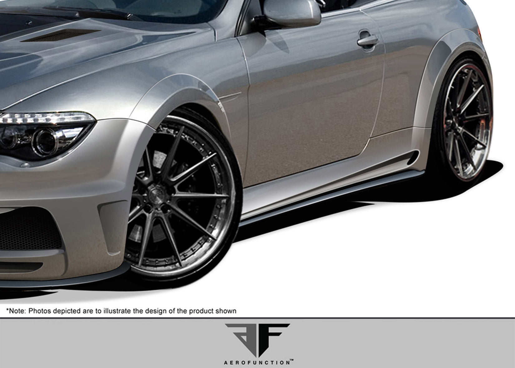 Aero Function AF-2 Wide Body Side Skirts Compatible With 2004-2010 BMW 6 Series - 2 Piece - 109266