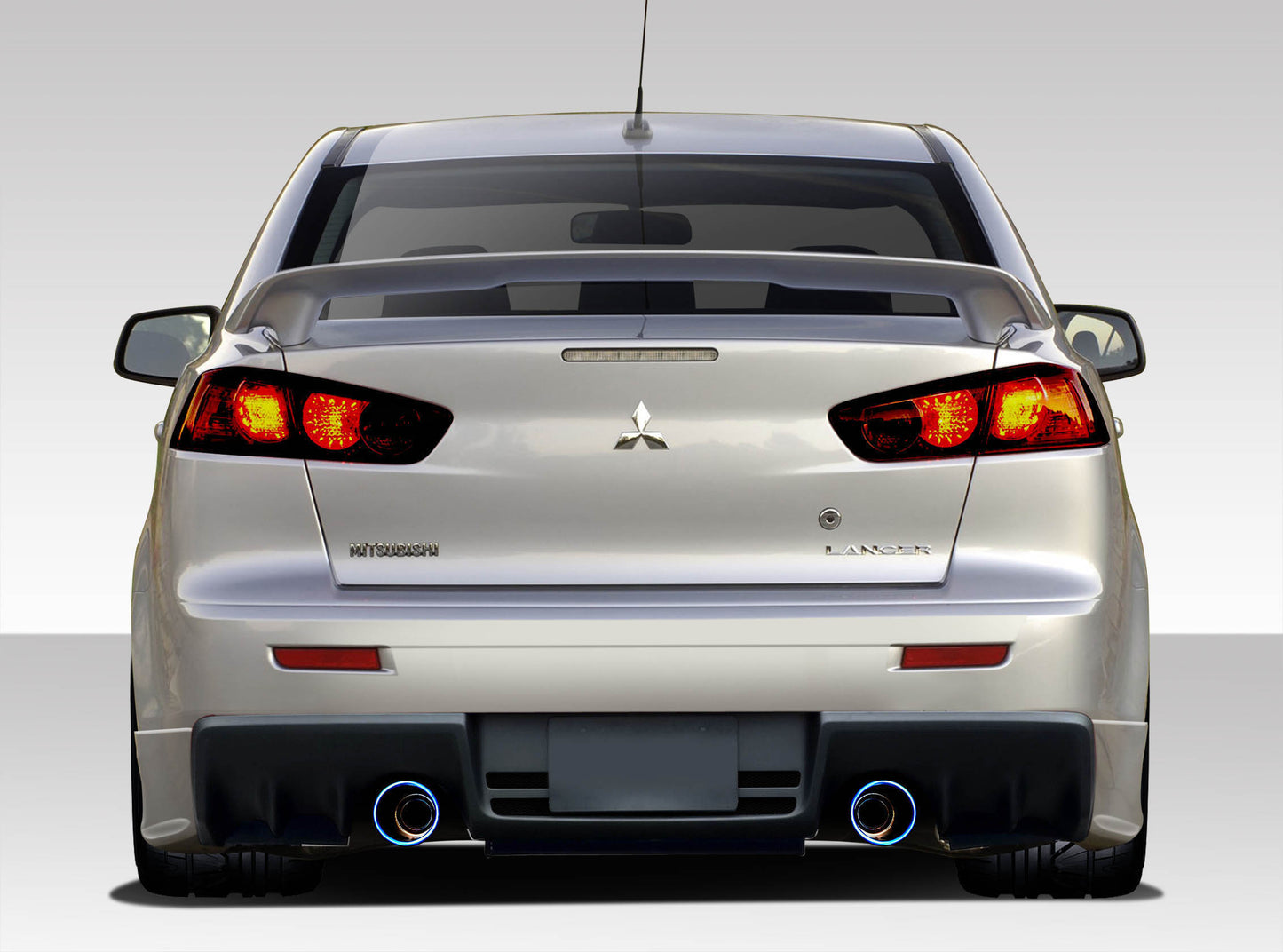 Extreme Dimensions Duraflex Evo X V3 Rear Bumper Cover Compatible With 2008-2017 Mitsubishi Lancer - 1 Piece - 109415