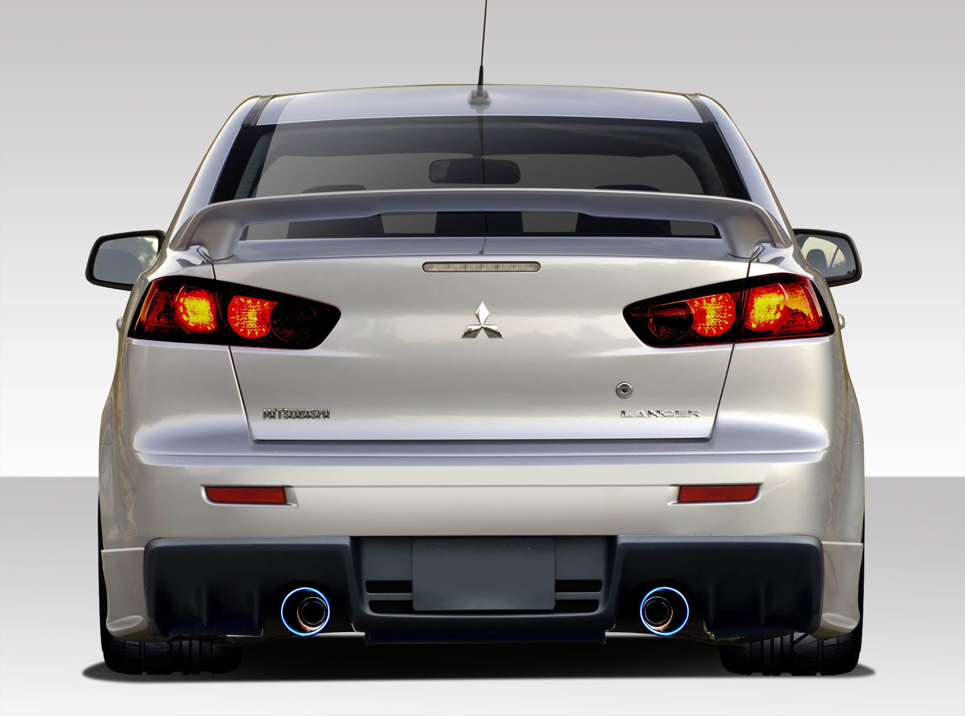 Extreme Dimensions Duraflex Evo X V3 Rear Bumper Cover Compatible With 2008-2017 Mitsubishi Lancer - 1 Piece - 109415