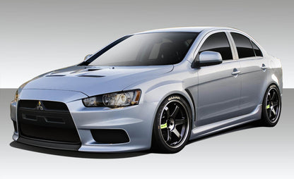 Extreme Dimensions Duraflex Evo X V3 Body Kit Compatible With 2008-2017 Mitsubishi Lancer - 6 Piece - 109443