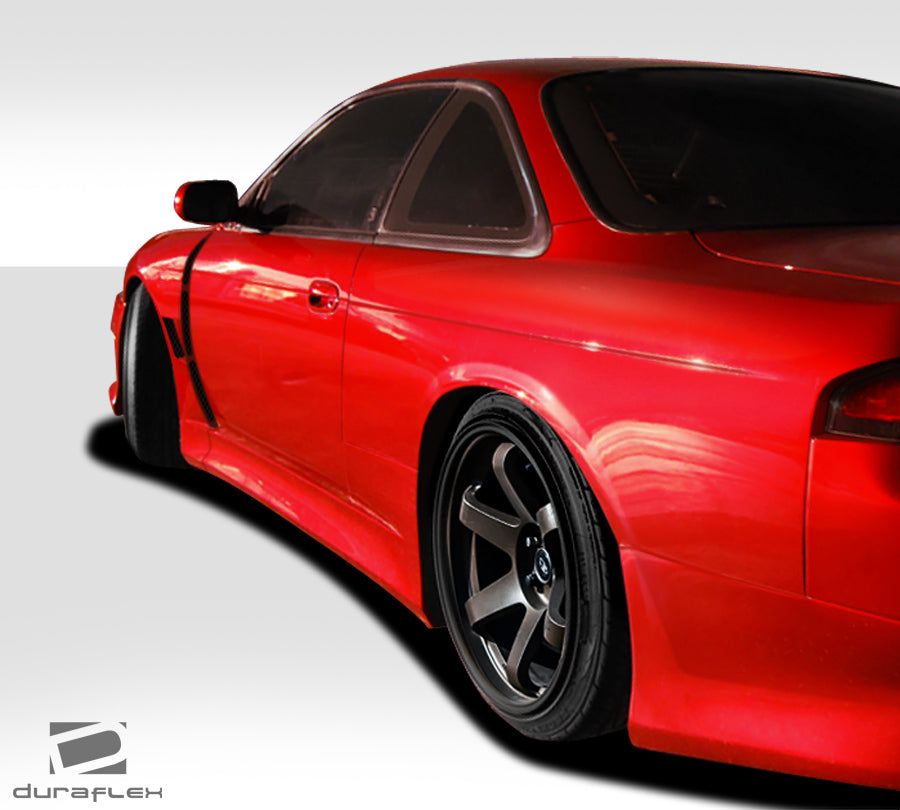Extreme Dimensions Duraflex V-Speed Wide Body Side Skirts Compatible With 1995-1998 Nissan 240SX - 2 Piece - 109514