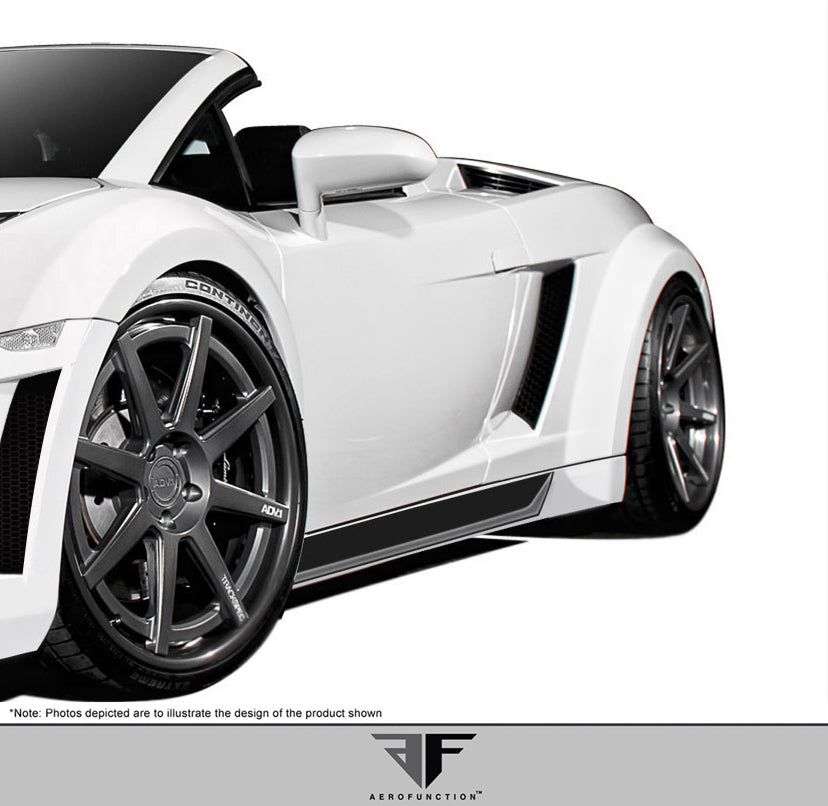 Aero Function AF-1 Wide Body Side Skirts Compatible With 2004-2008 Lamborghini Gallardo - 2 Piece - 109603