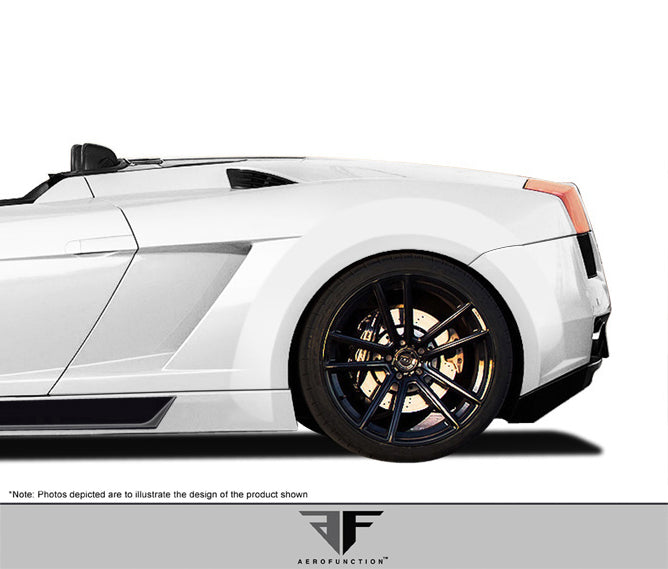 Aero Function AF-1 Wide Body Rear Fender Flares Compatible With 2004-2008 Lamborghini Gallardo - 2 Piece - 109606