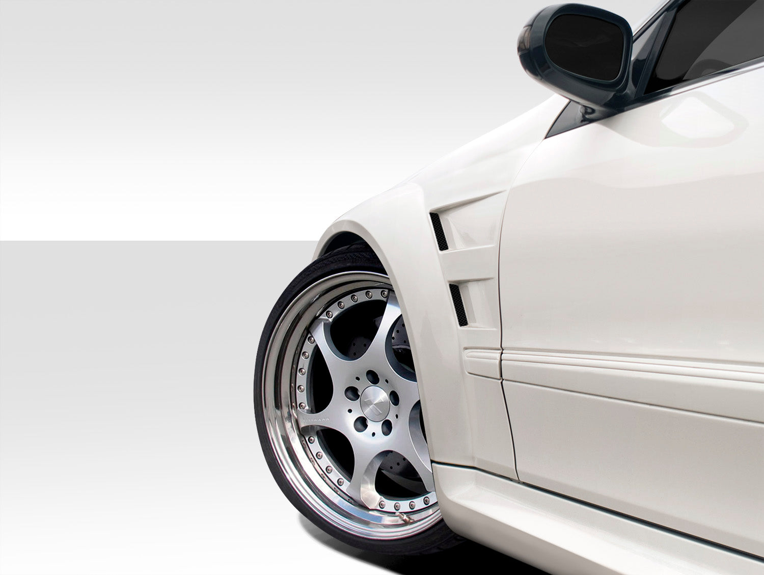 Extreme Dimensions Duraflex Black Series Look Wide Body Front Fenders Compatible With 2003-2009 Mercedes CLK - 2 Piece - 109665