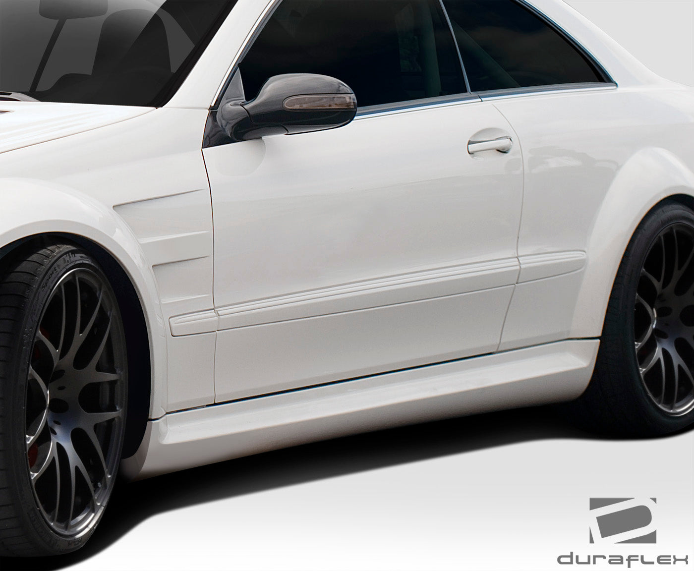 Extreme Dimensions Duraflex Black Series Look Wide Body Side Skirts Compatible With 2003-2009 Mercedes CLK - 2 Piece - 109666