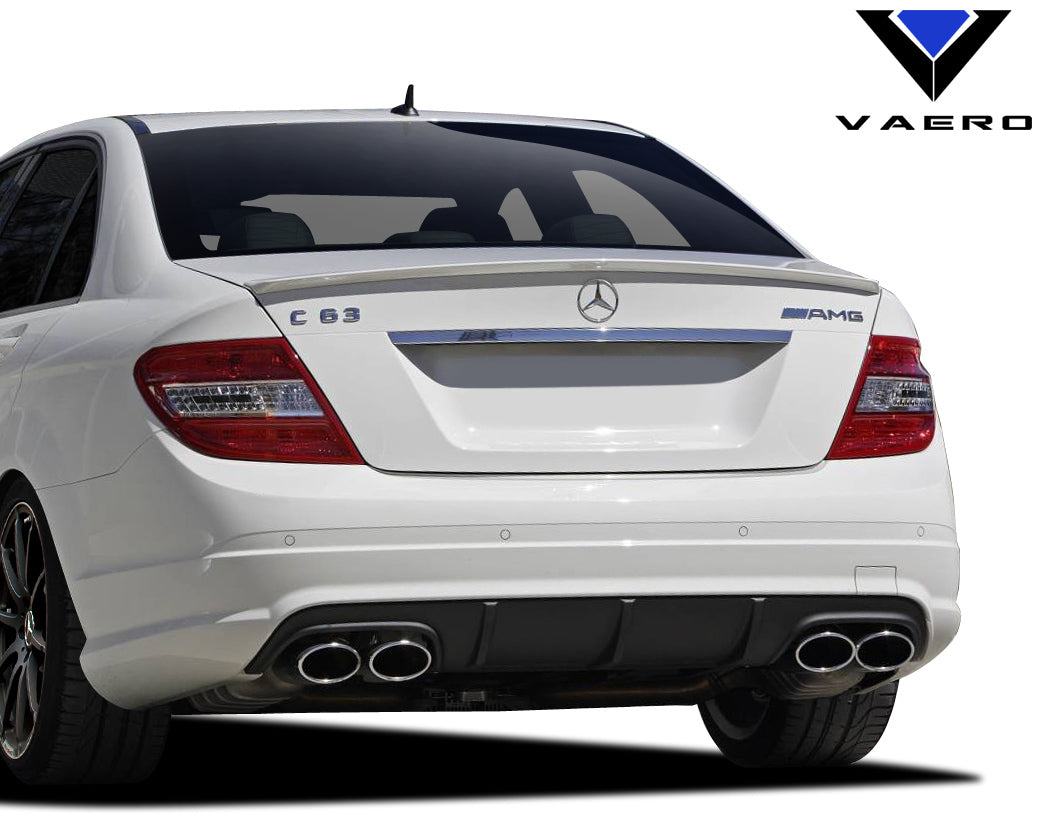 Vaero C63 V1 Look Rear Bumper Cover Compatible With 2008-2014 Mercedes C Class - 1 Piece - 109859