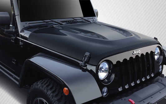 Carbon Creations Power Dome Hood Compatible With 2007-2018 Jeep Wrangler - 1 Piece - 109921