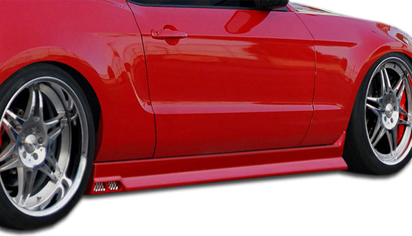 Extreme Dimensions Duraflex Racer 3 Side Skirts Compatible With 2005-2014 Ford Mustang - 2 Piece - 105990