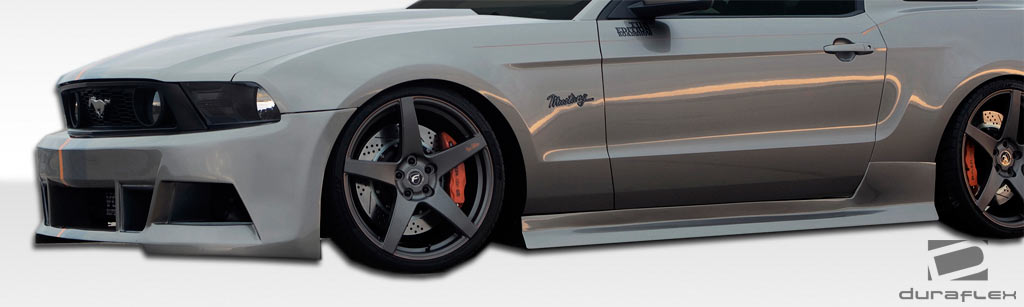 Extreme Dimensions Duraflex Tjin Side Skirts Compatible With 2005-2014 Ford Mustang - 2 Piece - 106481