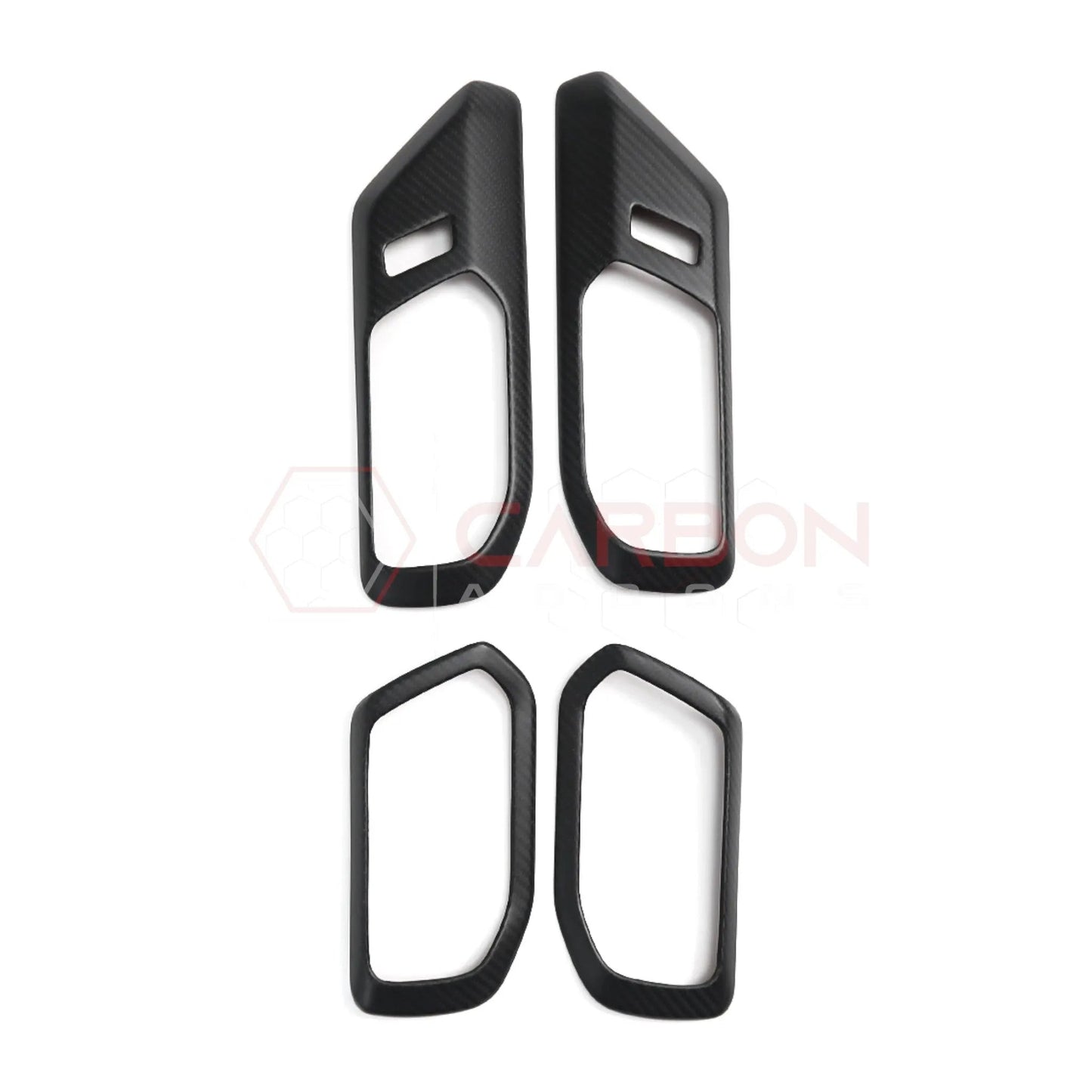 Real Carbon Fiber Interior Door Handle Trim Covers For 2021+ Ford Bronco