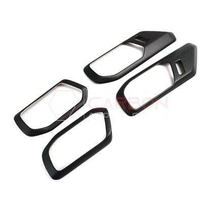 Real Carbon Fiber Interior Door Handle Trim Covers For 2021+ Ford Bronco