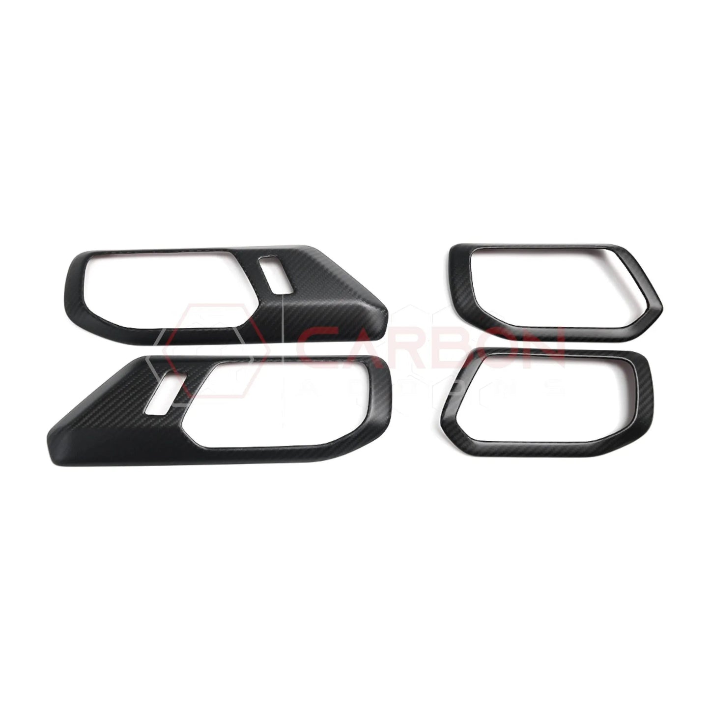 Real Carbon Fiber Interior Door Handle Trim Covers For 2021+ Ford Bronco