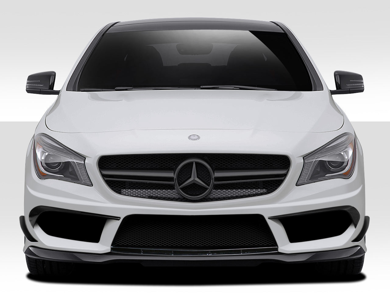 Extreme Dimensions Duraflex Black Series Look Front Bumper Cover Compatible With 2014-2015 Mercedes CLA - 5 Piece - 112006