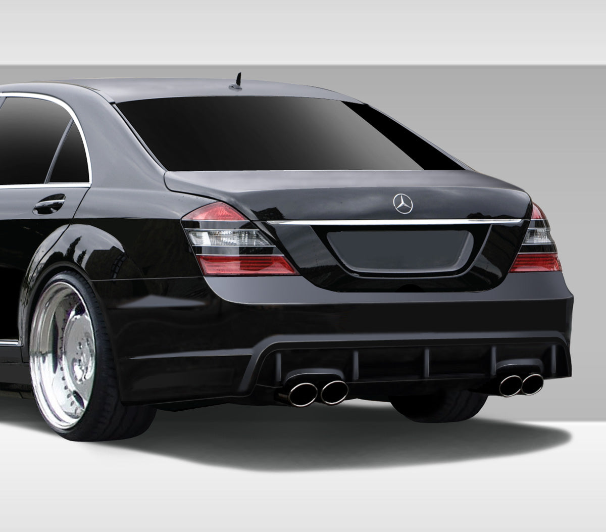 Extreme Dimensions Duraflex Eros Version 3 Rear Bumper Cover Compatible With 2007-2009 Mercedes S Class - 1 Piece - 112071