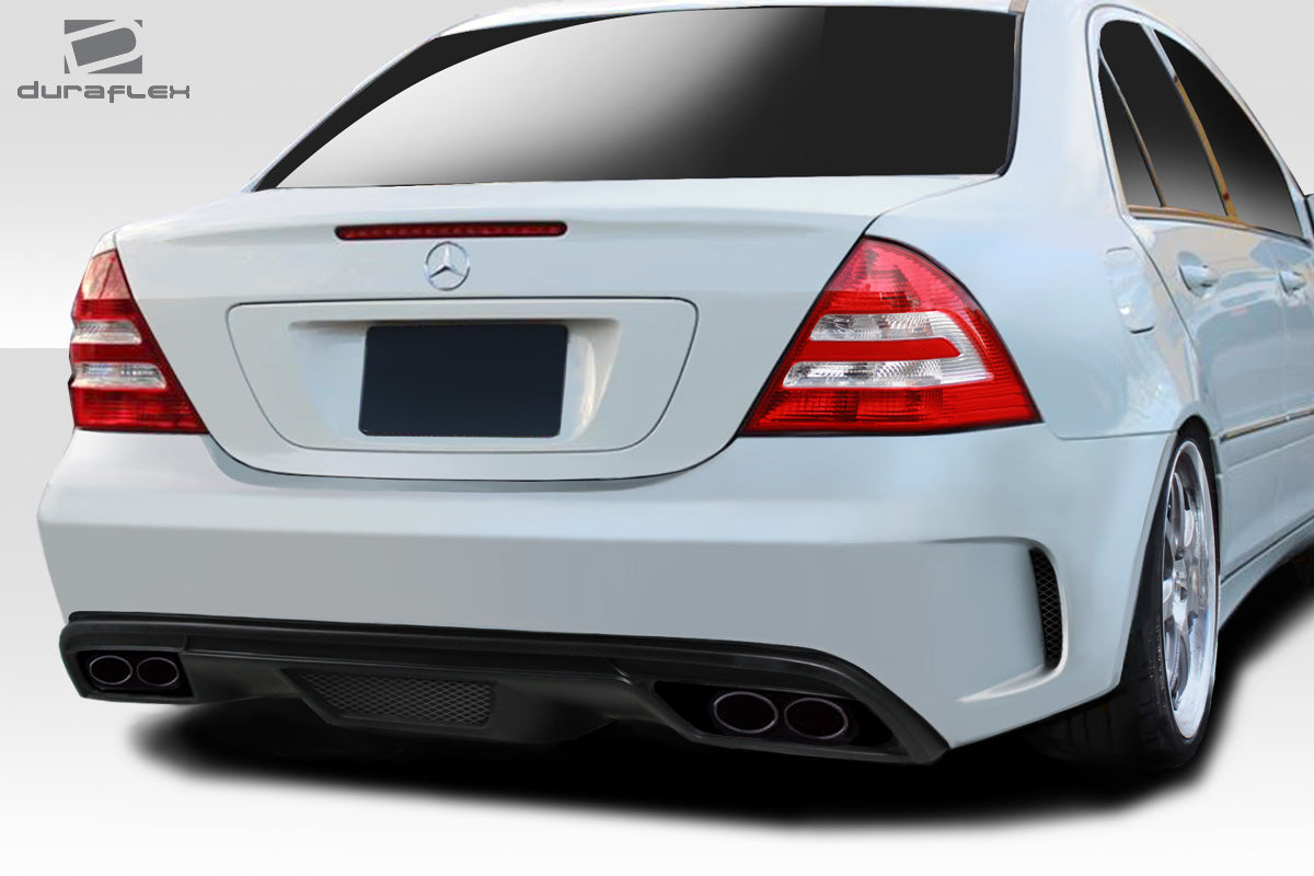 Extreme Dimensions Duraflex Black Series Look Rear Bumper Cover Compatible With 2001-2007 Mercedes C Class - 1 Piece - 112192