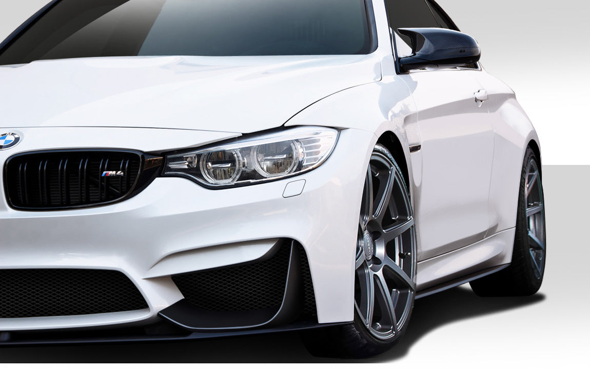 Extreme Dimensions Duraflex M Performance Look Front Lip Spoiler Spat Extensions Compatible With 2014-2018 BMW M3 - 2 Piece - 112215