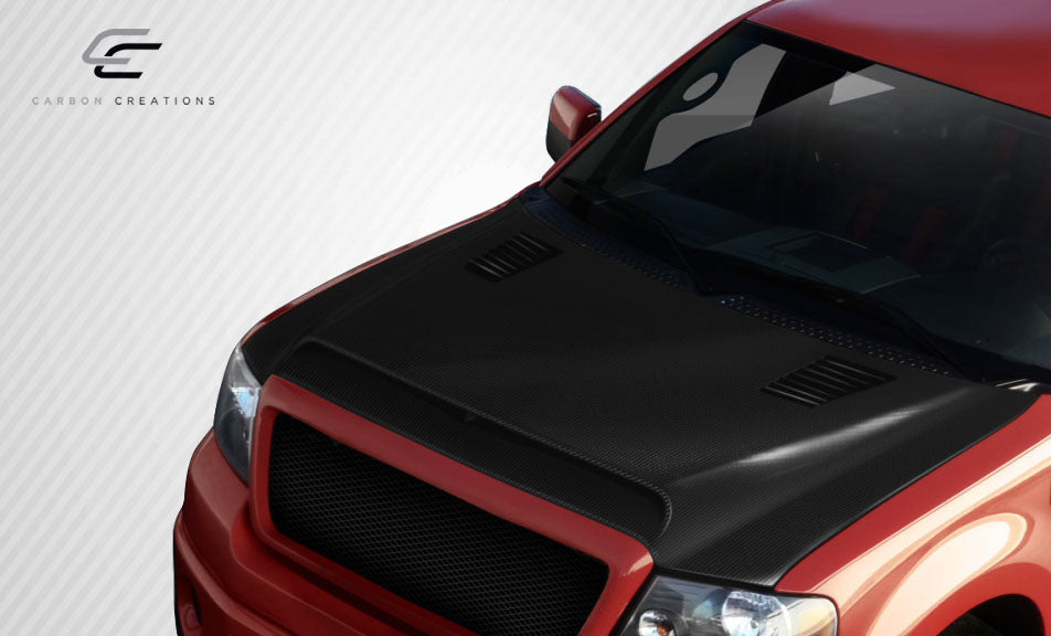 Carbon Creations Super Snake Hood Compatible With 2004-2008 Ford F150 - 1 Piece - 112247