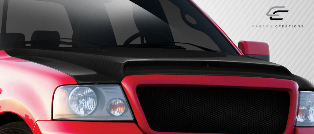 Carbon Creations Super Snake Hood Compatible With 2004-2008 Ford F150 - 1 Piece - 112247