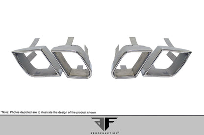 Aero Function AF-4 Exhaust Tips Compatible With 2011-2014 Porsche Cayenne - 4 Piece - 112287