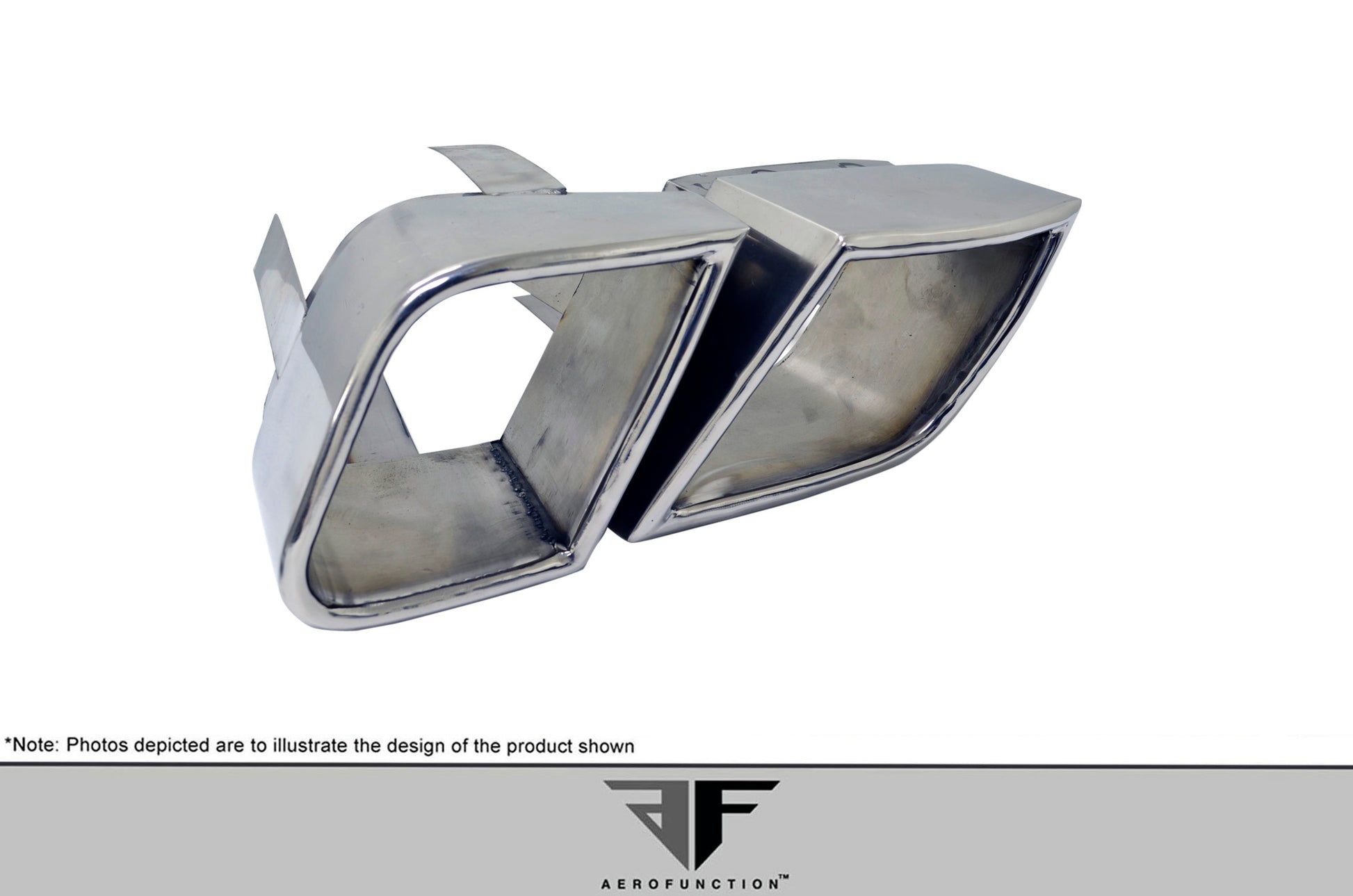 Aero Function AF-4 Exhaust Tips Compatible With 2011-2014 Porsche Cayenne - 4 Piece - 112287