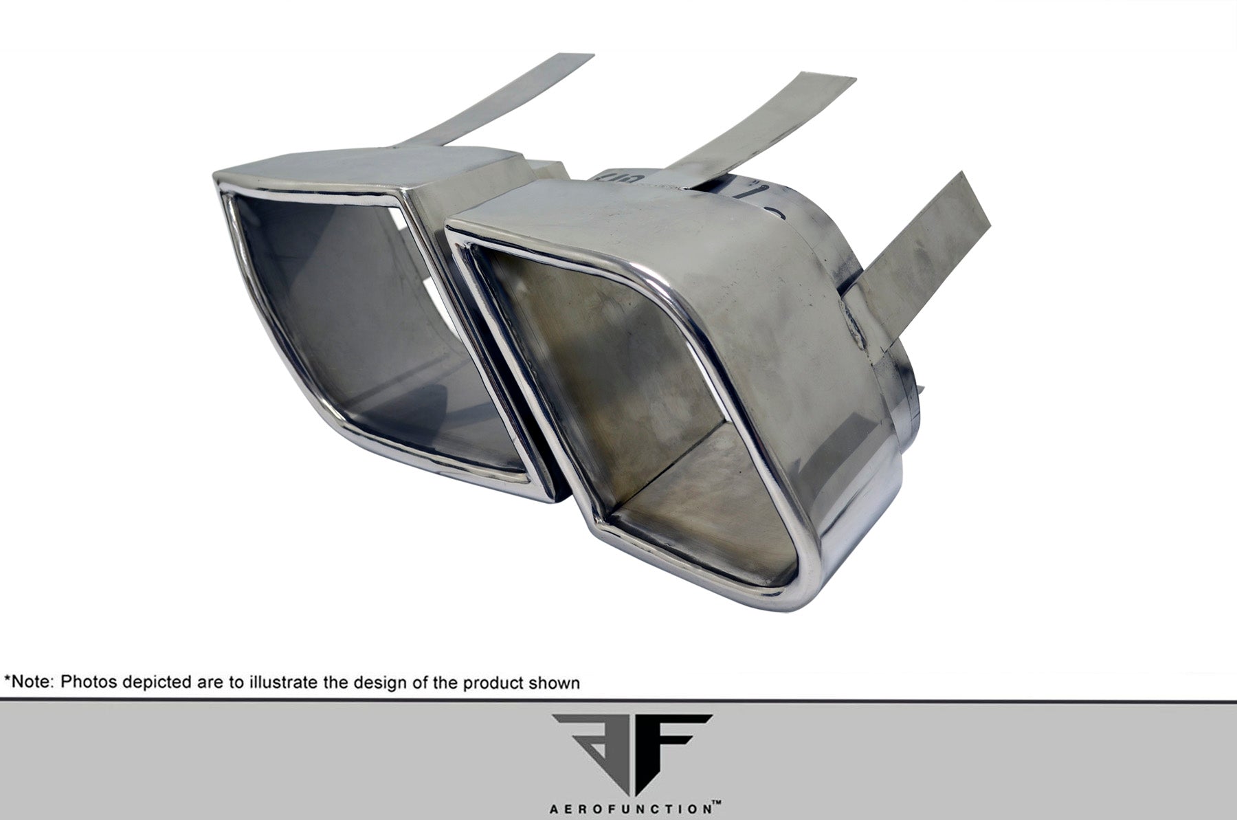 Aero Function AF-4 Exhaust Tips Compatible With 2011-2014 Porsche Cayenne - 4 Piece - 112287