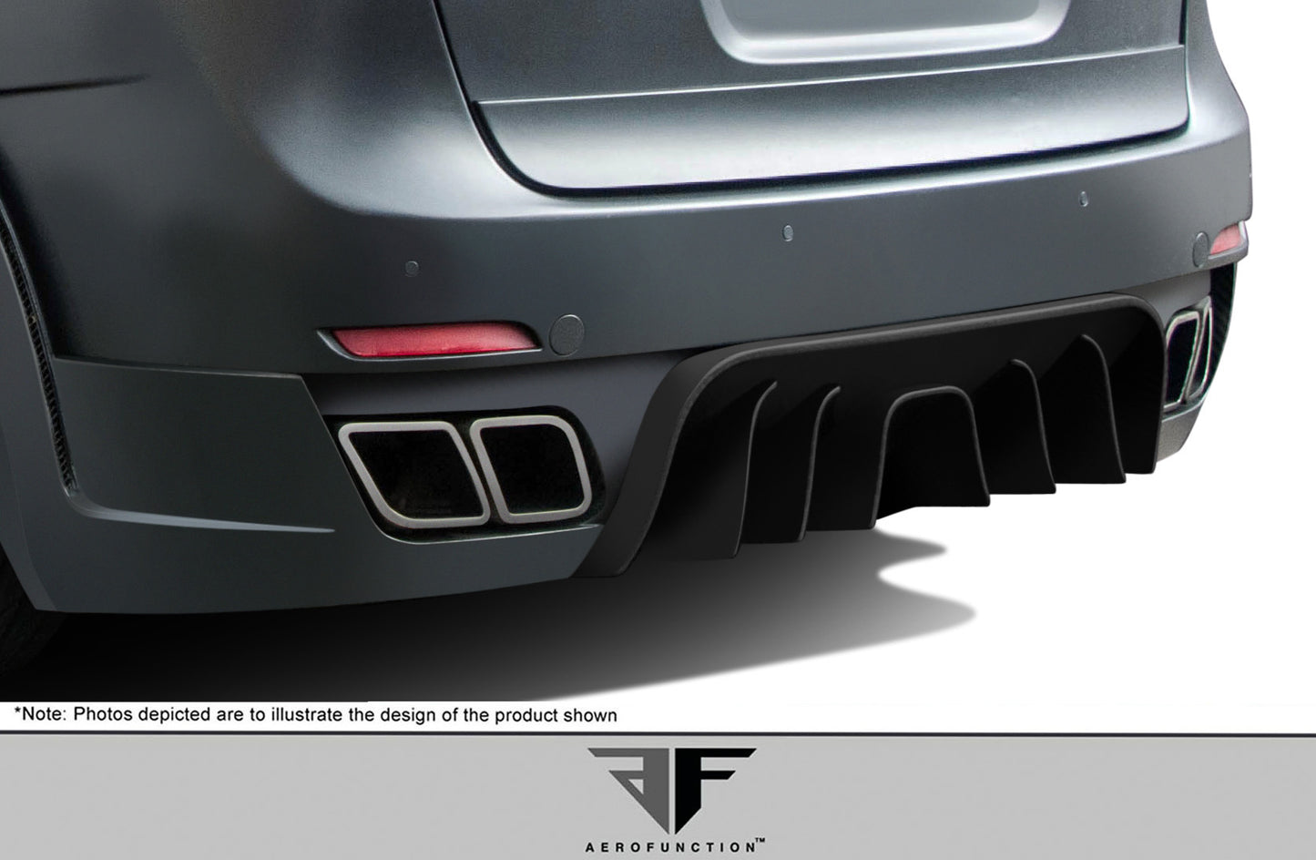 Aero Function AF-4 Exhaust Tips Compatible With 2011-2014 Porsche Cayenne - 4 Piece - 112287