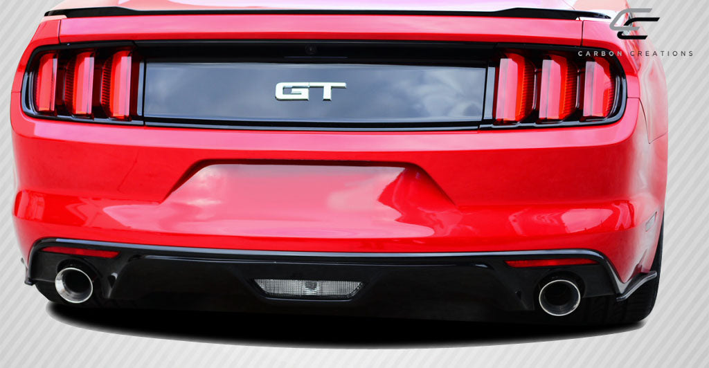Carbon Creations GT Concept Rear Lip Add On Spoiler Compatible With 2015-2017 Ford Mustang - 2 Piece - 112316