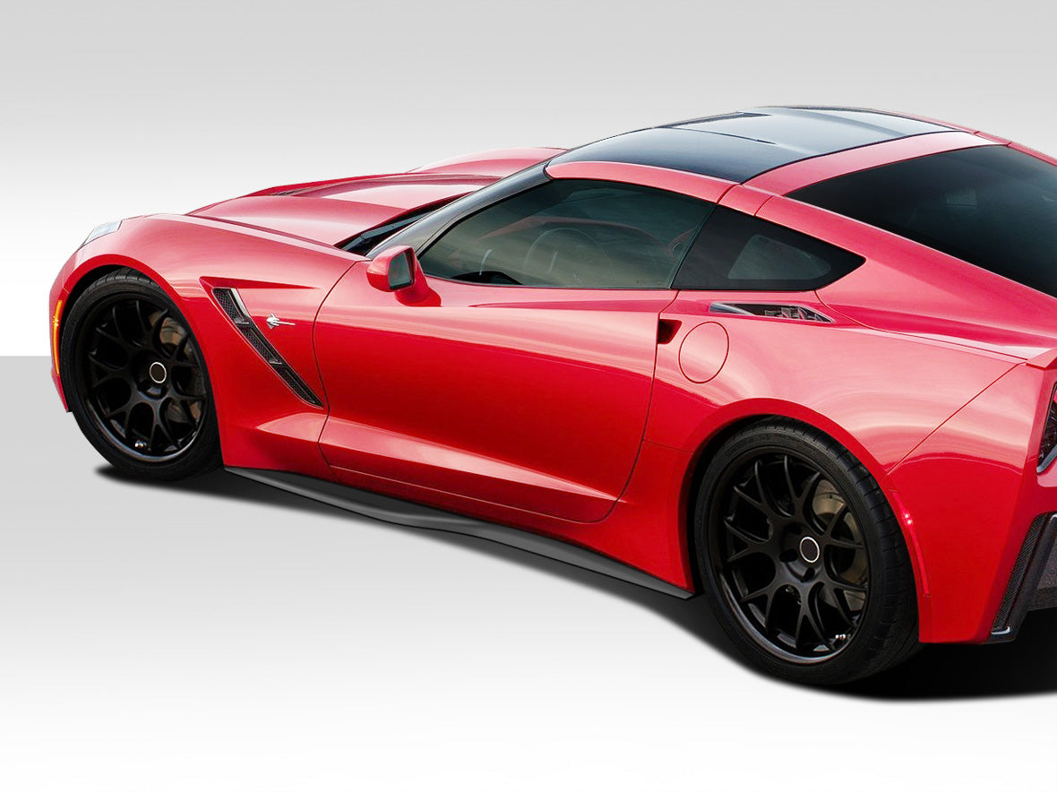 Extreme Dimensions Duraflex Thinderbolt Side Skirts Compatible With 2014-2019 Chevrolet Corvette - 2 Piece - 112368