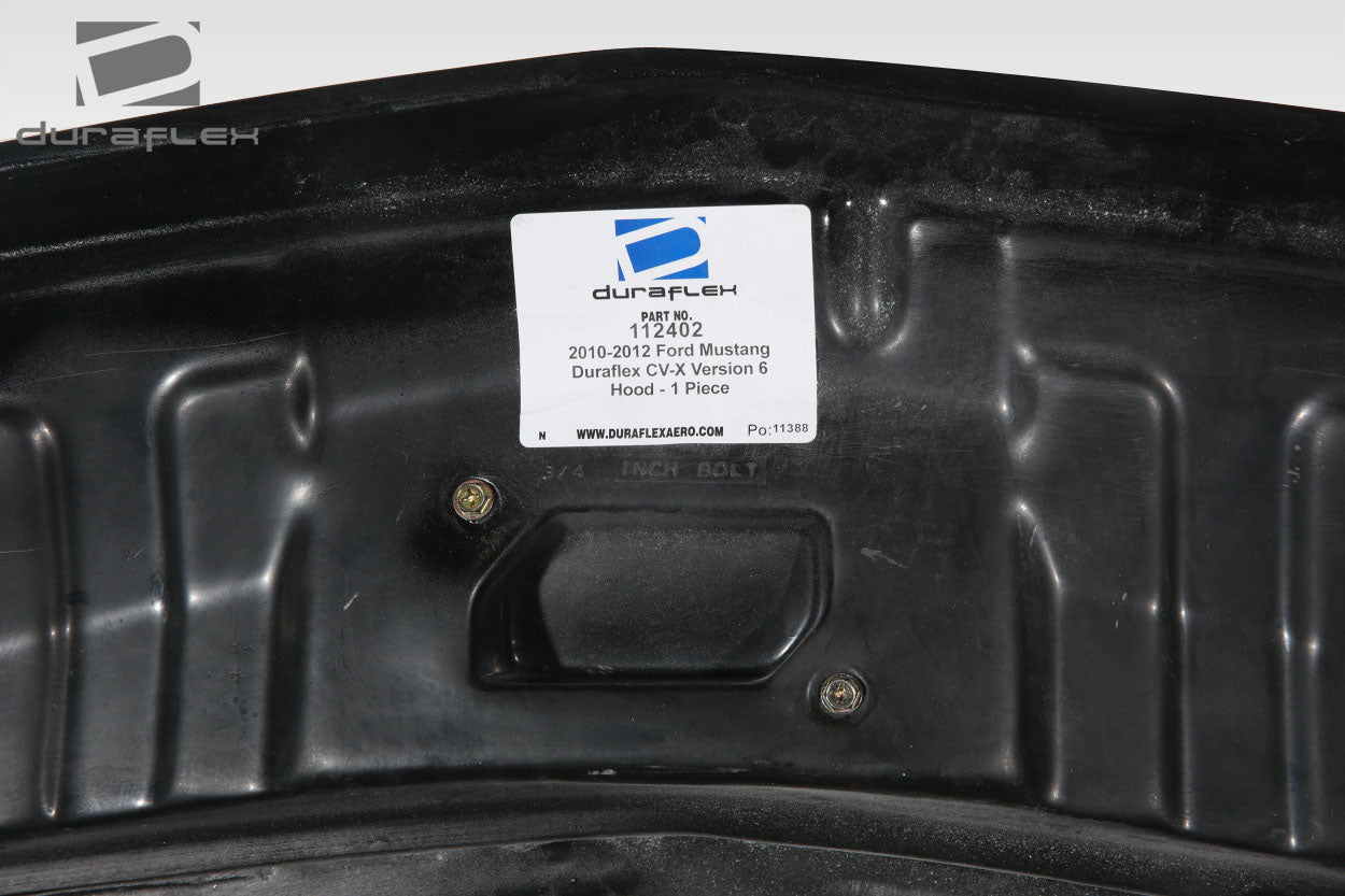 Extreme Dimensions Duraflex CVX Version 6 Hood Compatible With 2010-2012 Ford Mustang - 1 Piece - 112402