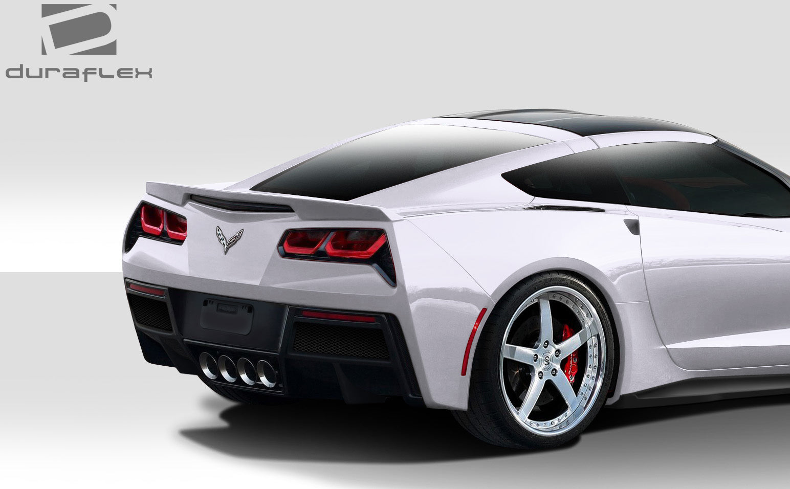 Extreme Dimensions Duraflex Gran Veloce Rear Lip Add On Spoiler Compatible With 2014-2019 Chevrolet Corvette - 1 Piece - 112426